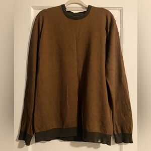 Prana Men’s 100% Organic Cotton Brown Vertawn Sweater Size XL